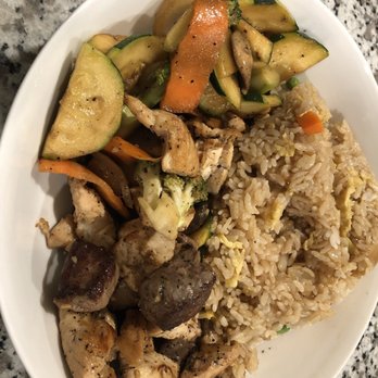 Tenji Sushi - Hibachi combo with steak and chicken, hibachi rice and vegetables. - Sushi Bars Near Me - Mason, Ohio