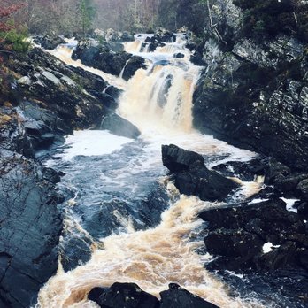 Rogie Falls Forest walk - A very full waterfall in the middle of December. - Hotels & Travel Near Me Rogie Falls Forest walk - A very full waterfall in the middle of December. - Hotels & Travel Near Me