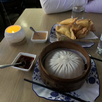 District Kitchen - 1 XXL Juice Pork and Shrimp Bun Dumpling 6 Pieces Crab Rangoon - Chinese Near Me - Malden, Massachusetts