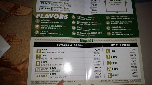 Menu photo 4 Wingstop Mililani, HI