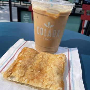 Colada Shop - Iced café con leche and guava pastry - Cocktail Bars Near Me - Fairfax, Virginia