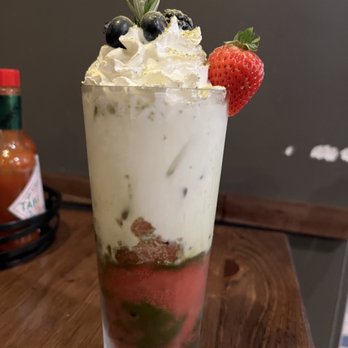 Surisan - Iced strawberry matcha latte $7.50 - Korean Near Me - San Francisco, California Surisan - Iced strawberry matcha latte $7.50 - Korean Near Me - San Francisco, California