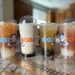 Bigz Boba - Peachy lychee Golden caramel Child's play Strawlemonade
