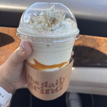 The Daily Grind - The drink that made me FALL IN LOVE with this local coffee shop.... A Frozen Pumpkin Spice Latte!!!! - Coffee Roasteries Near Me - Burlington, North Carolina The Daily Grind - The drink that made me FALL IN LOVE with this local coffee shop.... A Frozen Pumpkin Spice Latte!!!! - Coffee Roasteries Near Me - Burlington, North Carolina