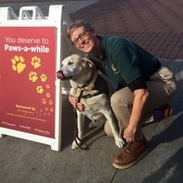 Hershey and I participating in Paws-a-while at USC. Hershey and I participating in Paws-a-while at USC.