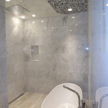 Custom Tub Filler Channel Drain Note Tilework At Ceiling Again