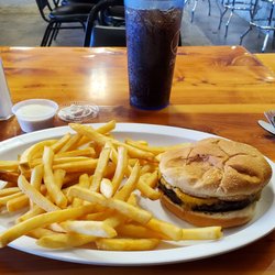 Malin Country Diner - I love a plain cheeseburger but burgers come with all the fixins'  Fries were yummy too!