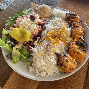 Rice Mediterranean Kitchen - Chicken Joojeh Platter - Persian/Iranian Near Me - South Miami, Florida Rice Mediterranean Kitchen - Chicken Joojeh Platter - Persian/Iranian Near Me - South Miami, Florida