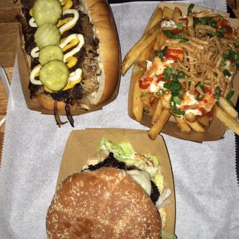 Block 16 - Pulled Pork Roll & Block Burger & Crab Rangoon Fries (if you like crab rangoons, the fries are a MUST) - American Near Me - Omaha, Nebraska