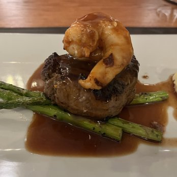 Cork and Table - Wagyu Filet topped w/Shrimp @Cork & Table - Wine Bars Near Me - Fredericksburg, Virginia