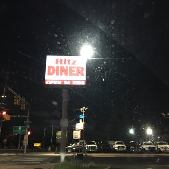 Ritz Diner - Outside diner sign that you can see driving up. - Diners Near Me - Philadelphia, Pennsylvania