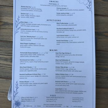 Ettan - Menu - Indian Near Me - Palo Alto, California