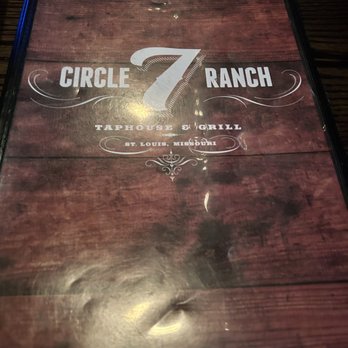 Circle 7 Ranch - Menu card - Burgers Near Me - St. Louis, Missouri