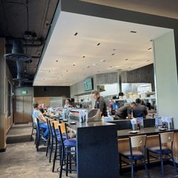 Sushi counter seating