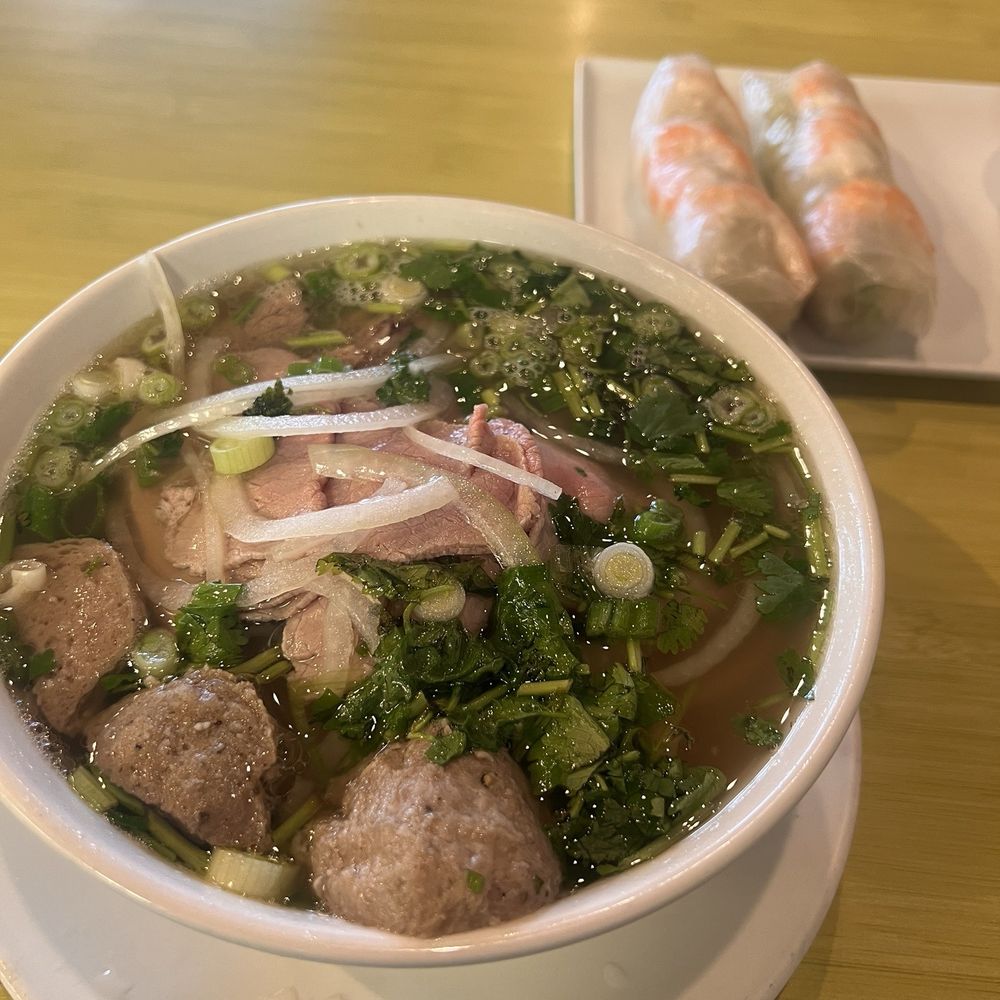 Wich Pho - Regular beef pho and shrimp spring rolls - Vietnamese Near Me - Edmond, Oklahoma Wich Pho - Regular beef pho and shrimp spring rolls - Vietnamese Near Me - Edmond, Oklahoma