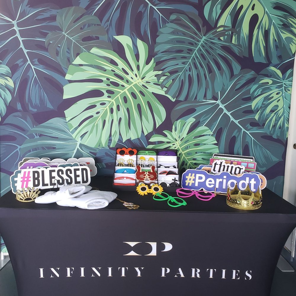 Infinity Parties - Love how well organized the prop table is set up - Photo Booth Rentals Near Me Infinity Parties - Love how well organized the prop table is set up - Photo Booth Rentals Near Me