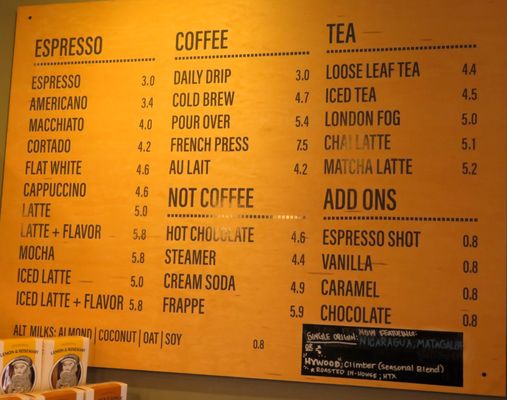 Menu photo 3 Verbena Coffee Houston, TX