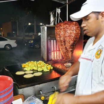 Tacos El Gallito - This is the al pastor/adobada cart. He only serves this protein. - Tacos Near Me - Tijuana, BCN