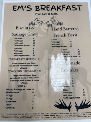 Menu photo 2 Em’s Cafe Plains, MT