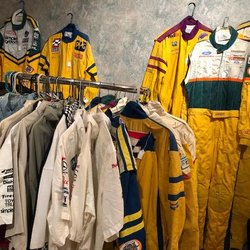 Simply Sales - Organized merchandising makes a vintage collection of racing outfits look even cooler