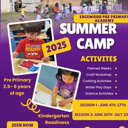 Edgewood Preprimary Academy - Now Enrolling for Summer Camp. Give us a call for a tour and information.