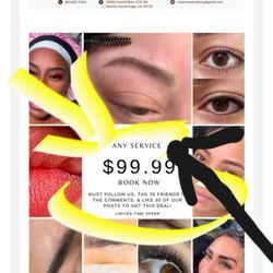 Mybrows Studio & Academy - States ANY SERVICE! No where does it state a promo for Tammy only. Guess she doesn't know her own promo. Lying is so distasteful