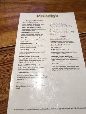 Menu photo 5 McCarthy's Downtown Cleveland, OH Menu photo 5 McCarthy's Downtown Cleveland, OH