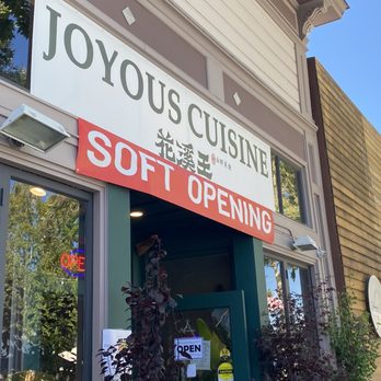 Joyous Cuisine - Big sign on the top of front door - Chinese Near Me - Mountain View, California