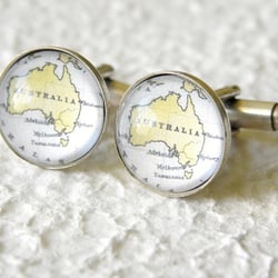 Oakland Craft Company - A cuff link set I made using The Crafty Store's cuff link bases.