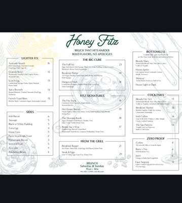 Menu photo 2 Honey Fitz New York, NY