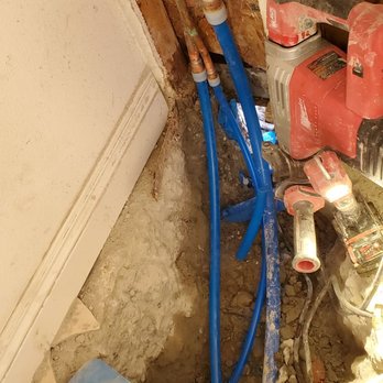 Complete Plumbing And Rooter - Before: water leak from these pipes and replaced. - Plumbing Near Me - Chino, California