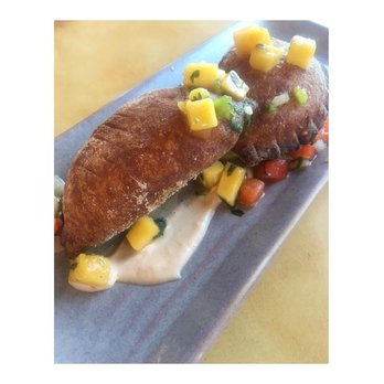 Kehaulani's Cafe - Empanadas w/mango salsa - Breakfast & Brunch Near Me - Vallejo, California Kehaulani's Cafe - Empanadas w/mango salsa - Breakfast & Brunch Near Me - Vallejo, California