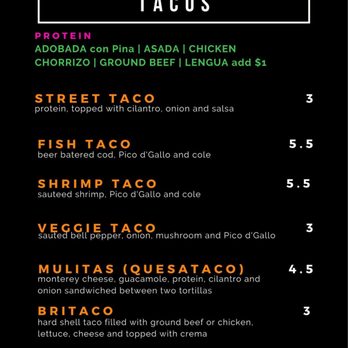 TacosLand - Menu - Tacos Near Me - Kent, Washington