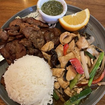Vanida Thai Kitchen - 2 items lunch special. Garlic pork and ginger chicken, included soup (or salad) not shown. Around $15 - Thai Near Me - San Francisco, California Vanida Thai Kitchen - 2 items lunch special. Garlic pork and ginger chicken, included soup (or salad) not shown. Around $15 - Thai Near Me - San Francisco, California