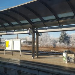 Bahnhof Lichtenfels - Weiß und sonnig