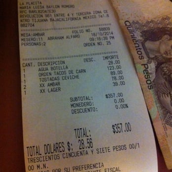 La Placita - the currency exchange today was $12.5 MXN to $1.00 USD - Mexican Near Me - Tijuana, BCN La Placita - the currency exchange today was $12.5 MXN to $1.00 USD - Mexican Near Me - Tijuana, BCN