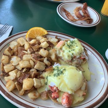 The Riverside Café - Lobster Benedict - American Near Me - Ellsworth, Maine The Riverside Café - Lobster Benedict - American Near Me - Ellsworth, Maine