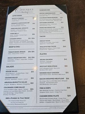 Menu photo 2 Cascade’s Estes Park, CO