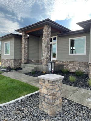 Natural & Cultured Stone Veneer - We install both natural stone veneer and manufactured cultured stone on exteriors, interior feature walls, fireplaces, and more. Natural stone offers timeless character; cultured stone gives you a wide range of styles at a lower material cost. We’ll help you choose the right product for your project and budget.