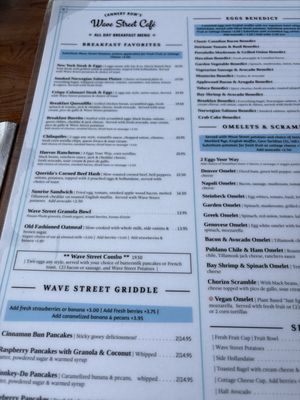 Menu photo 8 Wave Street Café Monterey, CA Menu photo 8 Wave Street Café Monterey, CA