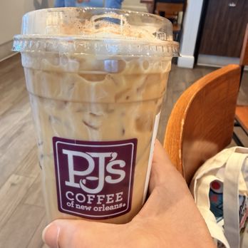 PJ's Coffee - Lake St. Louis, MO - Iced Banana Foster sub sugar free hazelnut. - Coffee & Tea Near Me - Lake Saint Louis, Missouri