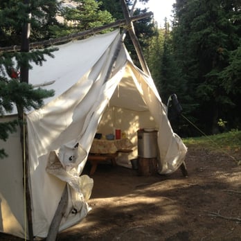 Timberline Tours - Backcountry camp mess tent - Tours Near Me - Lake Louise, Alberta Timberline Tours - Backcountry camp mess tent - Tours Near Me - Lake Louise, Alberta