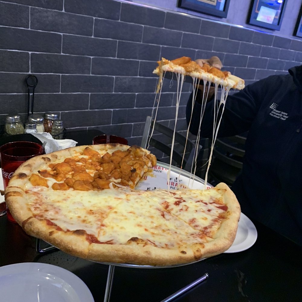 Bravo Pizza - Half cheese half buffalo chicken - Pizza Near Me - Staten Island, New York Bravo Pizza - Half cheese half buffalo chicken - Pizza Near Me - Staten Island, New York