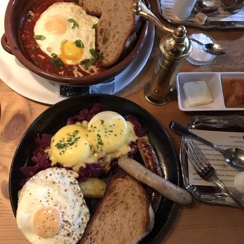 La Bicyclette - Wood  eggs. Excellent brunch! Eggs in Purgatory and Bohemian bfast. - French Near Me - Carmel, California