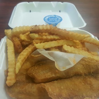 American Wings - 2 pc tilapia combo...I wish the batter was crispier but it satisfied my fish craving just fine~ - Chicken Wings Near Me - Marietta, Georgia