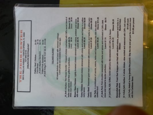 Menu photo 7 Jerk Center Tarpon Springs, FL Menu photo 7 Jerk Center Tarpon Springs, FL