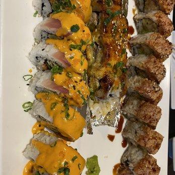 Sushi Hook - Left to right: Inferno, lion king, spicy me - Sushi Bars Near Me - Sacramento, California Sushi Hook - Left to right: Inferno, lion king, spicy me - Sushi Bars Near Me - Sacramento, California