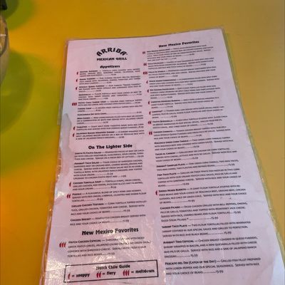 Menu photo 1 Arriba Mexican Grill Glendale, AZ