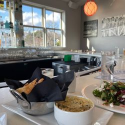 Bar with a view! poblano artichoke dip