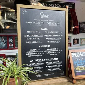Patrizi's - fall menu - Italian Near Me - Austin, Texas
